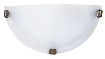 RABALUX Alabastro zidna lampa E27 60W belo / bronza