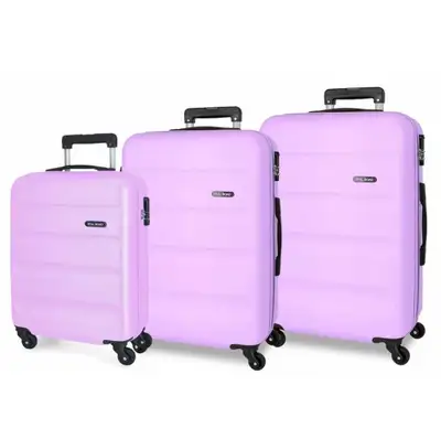 ROLL ROAD FLEX ABS set kofera 3 / 1 sa 4 tockica lilac