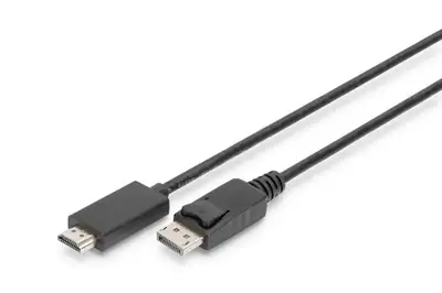DIGITUS Kabl Display port 1.2 na HDMI2.0 4K 2m crni