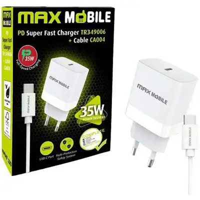 MAX MOBILE PD Super Fast Charge 2u1 TypeC + Kabli 35W