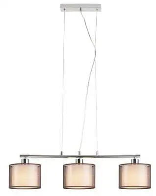 RABALUX Anastasia Visilica E27 3x60W hrom / braon