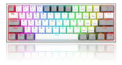 REDRAGON Fizz Pro White / Grey K616 RGB Wireless / Wired Mechanical Gaming Keyboard