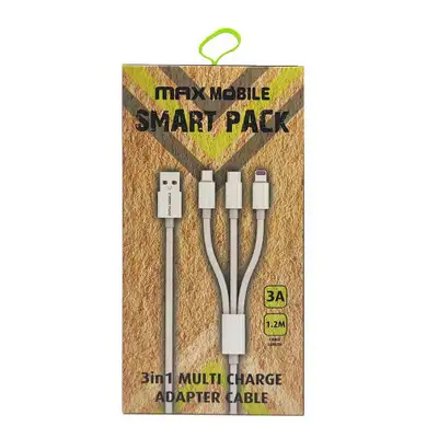 MAX MOBILE SMART PACK KABL 3u1 TypeC/Micro USB/Lightning-USB