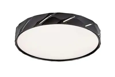 RABALUX Nesira LED plafonjera mat crna 25W 980lm-3000lm, 4000K, D39cm, IP21