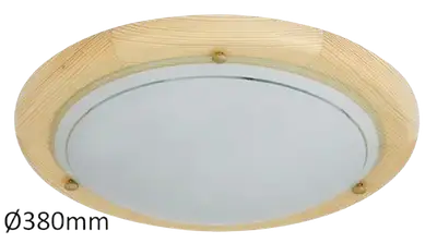 RABALUX Fa Ufo plafonjeraD38 E27 2x60W nature opal