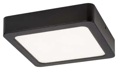 RABALUX Shaun2 plafonjera 7W 3000K crna cetvrtasta