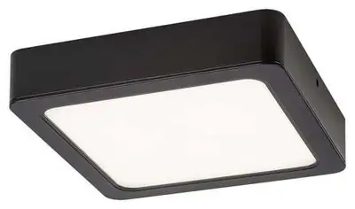 RABALUX Shaun2 plafonjera 7W 3000K crna cetvrtasta