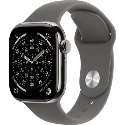 APPLE Watch S11 Cellular 42mm Natural Titanium Case with Stone Grey Sport Band - S / M mf8m4rk / a