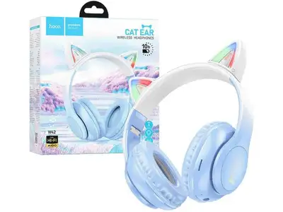 HOCO W42 Cat Ear Bluetooth Bezicne Slusalice svetlo plava
