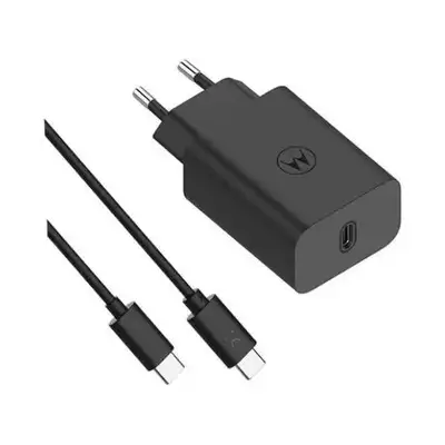MOTOROLA 33W Turbo Power Adapter + Cable USB-A Black