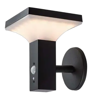 RABALUX Geleen, solarna spoljna zidna lampa, crna od nerdajuceg celika IP44, LED 4W, 400lm, 3000K