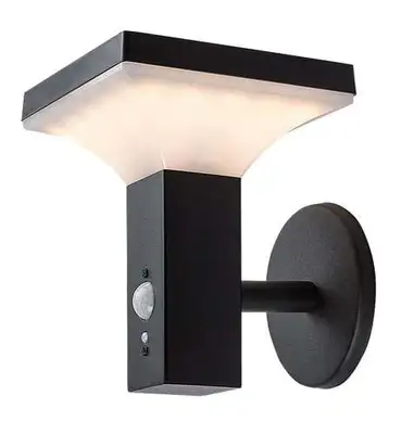 RABALUX Geleen, solarna spoljna zidna lampa, crna od nerdajuceg celika IP44, LED 4W, 400lm, 3000K
