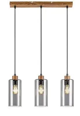 RABALUX Tanno, hrastova metalna visilica, E27 3x25W, IP21