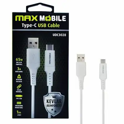 MAX MOBILE DATA KABL USB2.0 TYPEC UDC3028 KEVLAR W QC3A 1m