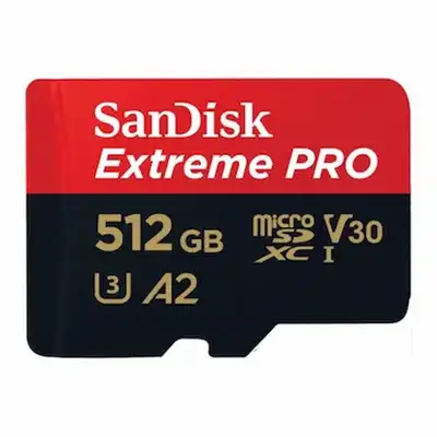 SANDISK SDXC 512GB Micro Extreme Pro 200MB / s A2 C10 V30 UHS-I US+Ad