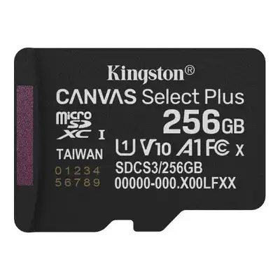 KINGSTON MicroSD 256GB Kingston SelectPlus gen 3   bez adaptera