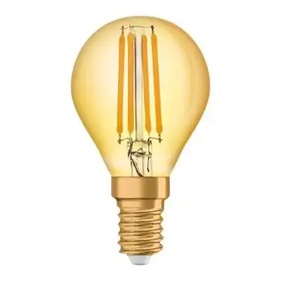 RABALUX Filament LED sijalica, amber, metal+staklo, E14 G45