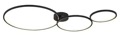 RABALUX Formand, plafonska crna LED 38W, 1100lm, 3000K, 115cm