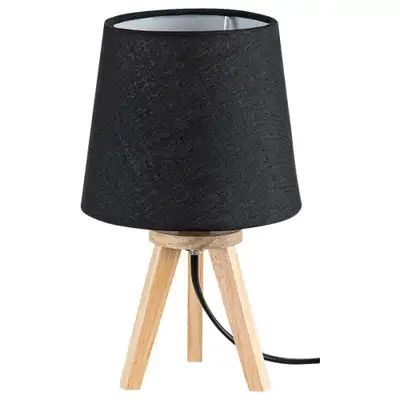 RABALUX Lychee, unutrašnja stona lampa, crna lamp sa crna tex