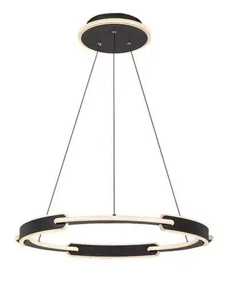 RABALUX Sindri, ring visilica crna LED 45W, 3200lm, dip switch 3000-4000K, precnik 60cm