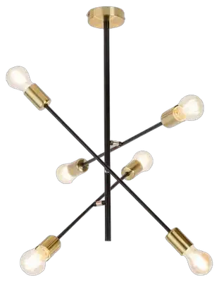 RABALUX Lanny visilica LED,E27 6x60W,crno