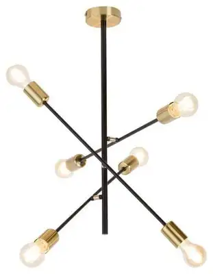 RABALUX Lanny visilica LED,E27 6x60W,crno