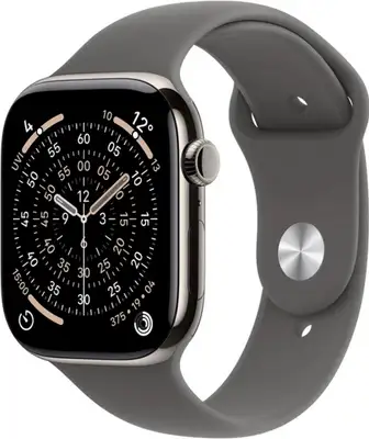 APPLE Watch S11 Cellular 46mm Natural Titanium Case with Stone Grey Sport Band - S / M mfcw4rk / a
