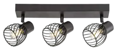 RABALUX Aberama, plafonska lampa, crna plasticna lampa, E14 3x10W, IP20