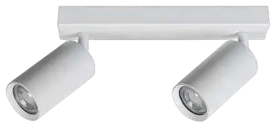RABALUX Solo, plafonska bela metal spot lamp, 2xGU10