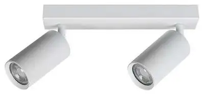 RABALUX Solo, plafonska bela metal spot lamp, 2xGU10