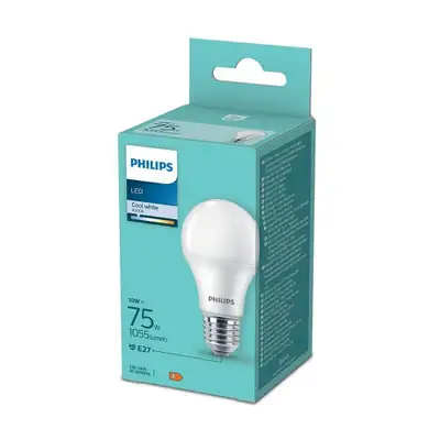PHILIPS  10.5W(75W) A60 E27 CW FR ND 1PF / 6