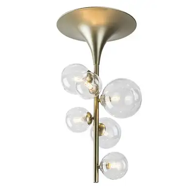 RABALUX Aslov, plafonska zlatna sa staklenim kuglama, 6xG9, visina 62cm