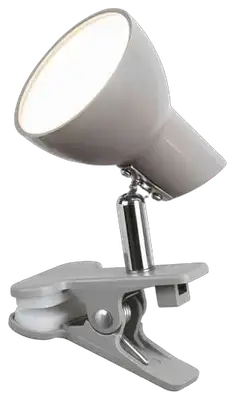 RABALUX Noah, clip lamp, siva,  LED 5W