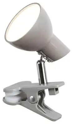 RABALUX Noah, clip lamp, siva,  LED 5W