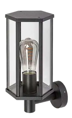 RABALUX Dubrovnik spoljna zidna lampa mat crna aluminijum E27 40W 2
