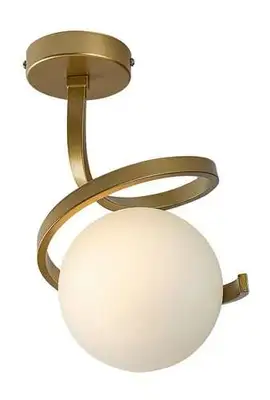 RABALUX Sarabi, plafonska zlatna sa staklenom kuglom, 1xE27, visina 32cm