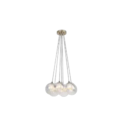 RABALUX Rosehip, luster champagne metal / multikolor staklo, 7xG9