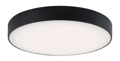 RABALUX Tartu,spoljna plafonska,LED24W,crno,okrugla