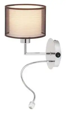 RABALUX Anastasia zidna lampaE27 60W+LED1W hrom / brwn