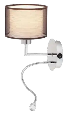 RABALUX Anastasia zidna lampaE27 60W+LED1W hrom/brwn