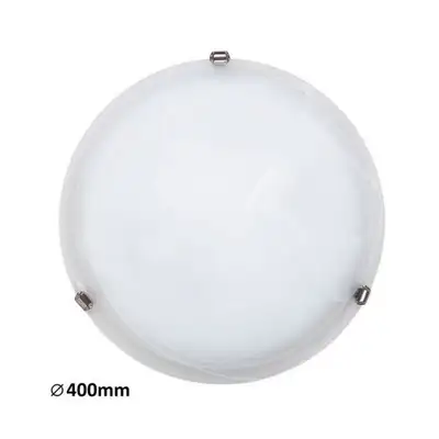 RABALUX Alabastro plafonjeraD40 E27 2x60Wbelo / hrom