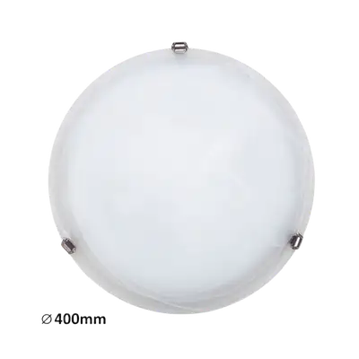 RABALUX Alabastro plafonjeraD40 E27 2x60Wbelo / hrom