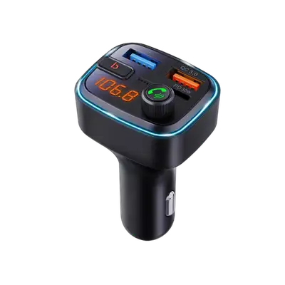 Xwave BT 20 FM transmiter za auto, BT, LED, USB, 3D Surround, USB-TypeC PD30W+QC3.0 brzo punjenje
