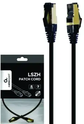 GEMBIRD S / FTP Cat.8 LSZH patch cord, black 5m PP8-LSZHCU-BK-5M