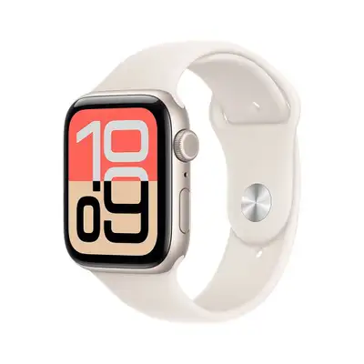 APPLE Watch SE 3 Cellular 40mm Starlight Aluminium Case with Starlight Sport Band - M / L mep74rk / a