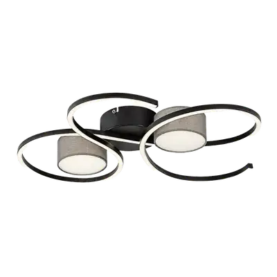 RABALUX Shiena, plafonska lampa crna 40W 1800lm-2800lm, 4000K IP20