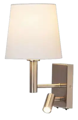 RABALUX Harvey zidna lampa sa citacem E27 40W+LED3W hrom