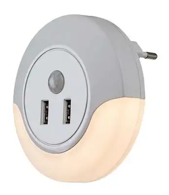 RABALUX Dembo, belo nocno svetlo 13,9W 30lm-35lm, 3000K senzor pokreta, IP20