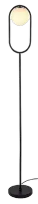 RABALUX Ghita, podna lampa 1xE27, metal crna / belo staklo, visina 170cm