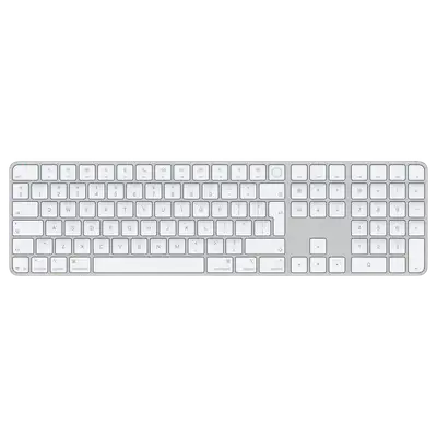 APPLE Magic Keyboard 2024 w Touch ID and NUM Keypad - INT English - White Keys mxk73z / a